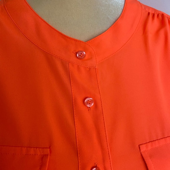 J. CREW Neon Orange Sleeveless Top Size 12 - Picture 4 of 8